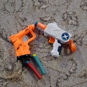 Nerf Jolt and X-Shot Blasters - Orange, White, and Blue